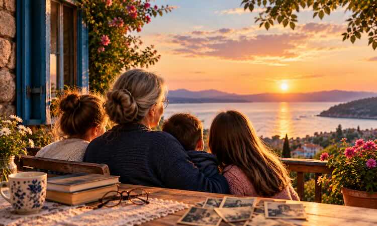 Gün Batımında Aile Anıları